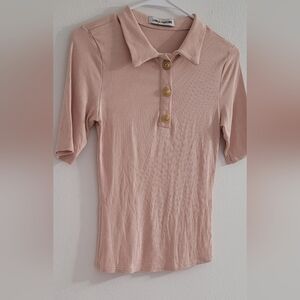 Lanca Perfume Elegant Women's Polo Shirt in Soft Pink Size M